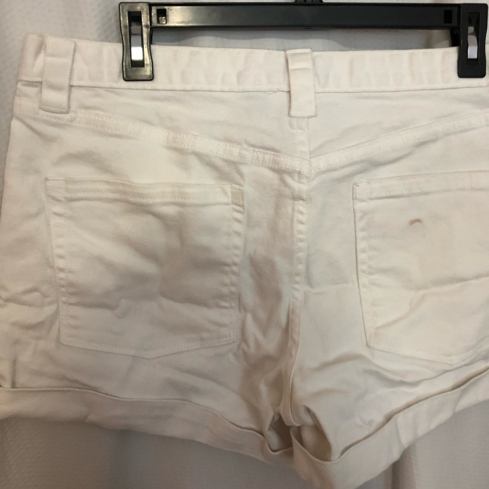 J.Crew size 12 stretch white jean shorts - Picture 5 of 5